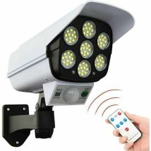 Luces solares con sensor de movimiento para exteriores, 2000 lúmenes, 77 LED, con control remoto, impermeables IP66, cámara de seguridad inalámbrica