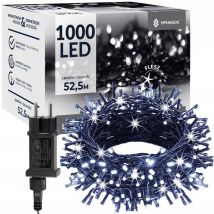 Luci di natale 1000LED esterne tenda luminosa IP44 bianco freddo flash