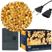 Luci di natale 300 led 22m est/int per albero bianco caldo natalizio