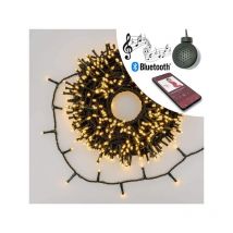 Catena Luci 600 Led Bianco Caldo Con Speaker Musica Bluetooth Controller 34,5 Mt