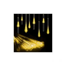 Luci di natale da esterno bianco caldo led effetto pioggia stella cadente meteoriti tubo 45CM