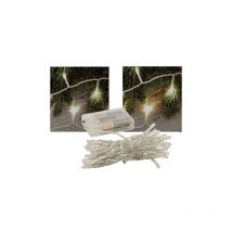 Luci natale 50 led x int.batteria bianco