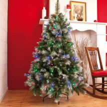 Dmail - Speed Light led - 220 lampade multicolor - filo verde - modulatore - 24 v (per albero da 180 cm)