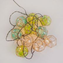 Luci natalizie decorative mare. Realizzate in fibre naturali e plastica. Lunghezza 330 cm e luce led calda. Prodotte in Spagna