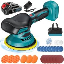 Mawiron - Lucidatrice, pad per lucidatura auto elettrica cordless 6', utilizzato per lucidatura e pulizia del legno della cera metallica, con