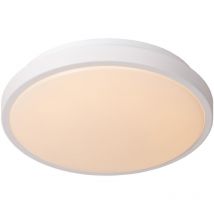 Dasher Modern Flush ceiling light Bathroom - Ø29,3cm - led - 1x12W 2700K - IP44 - White - Lucide