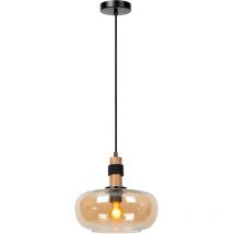 Ilona - Pendant light - ø 30 cm - 1xE27 - Amber - Lucide