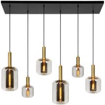 Joanet - Bar Pendant Light - 6xE27 - Smoke Grey - Lucide