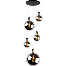 Julius - Cluster Pendant Light - 5xE27 - Smoke Grey - Lucide