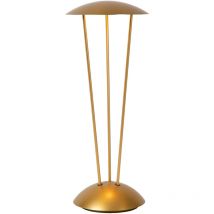 Lucide - Renee Modern Rechargeable Table lamp Outdoor - led Dim. 2700K/3000K IP54 - wireless charging pad - Matt Gold