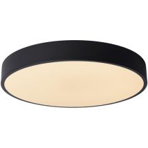 Lucide - unar - Flush Ceiling Light - Ø39.5cm- led Dim. - 1x24W 2700K - 3 StepDim - Black