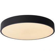 Unar - Flush Ceiling Light - Ø39.5cm- led Dim. - 1x24W 2700K - 3 StepDim - Black - Lucide