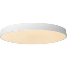 Lucide - Unar Modern Flush ceiling light - Ø60cm - led Dim. - 1x60W 2700K - 3 StepDim - White