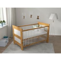 Love For Sleep - Lucy Cot Bed 140x70cm (Sunset Pine/White) - Sunset Pine/White