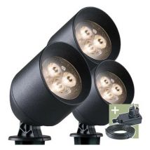 Laros - spot - set (3 pcs) - 12 v - 90 lm - 1 w - blanc chaud - Ludeco