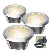 Ludeco - Olan 40 - spot à encastrer - set (3 pcs) - 12 V - 16 lm - 0.25 W - blanc chaud