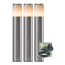 Ludeco - Sten - stand light - set (3 pcs) - 12 v - 90 lm - 1 w - blanc chaud - grey