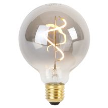 Lampe à incandescence led spirale dimmable E27 G95 fumée 3W 95 lm 1800K - Luedd