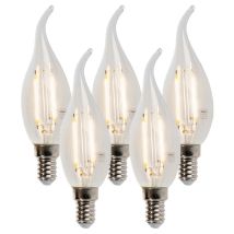 Luedd - Lot De 5 Ampoule Led À Filament À Pièces Bougie E14 Dimmables 250lm 2700k