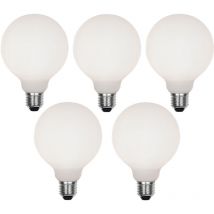 Juego de 5 bombillas led regulables E27 G95 mate 4W 430lm 2200-4000K - Luedd