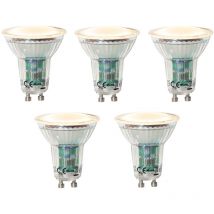 Juego de 5 bombillas led GU10 regulables con sensor crepuscular 3W 200 lm 2200K - Luedd