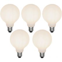 Juego de 5 Lámpara led E27 regulable en 3 pasos G95 vidrio esmerilado 5W 550 lm 2700K - Luedd