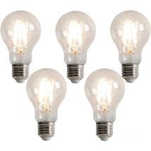 Juego de 5 bombillas led E27 regulables en 3 pasos A60 5W 500lm 2700K - Luedd