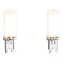 Luedd - Lot de 2 Ampoule led G9 à intensité variable 3 niveaux, opale, 4,5 w, 500 lm, 4000 k