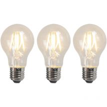 Lot de 3 lampes led A60 filament 4W 2700K 320lm - Luedd