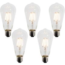 Luedd - Lot De 5ampoule Led E27 A60 Avec Détecteur Crépusculaire 4w 400lm 2200k