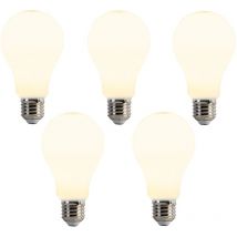 Lot de 5 Ampoule led E27 A67 opale 8W 900lm 2700K - Luedd