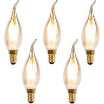 LUEDD Lot de 5 Ampoule LED à filament flamme E14 dimmable 240V 3W 250lm