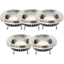 Luedd Lot De 5 Ampoule Led Dimmables G53 Ar111 12w 600lm 2700k