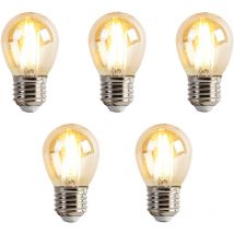 Lot de 5 Ampoule led E27 dimmables P45 Goldline 3,5W 330lm 2100K - Luedd
