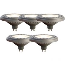 Luedd - Lot de 5 Ampoule led GU10 AR111 8W 750 lm 3000K