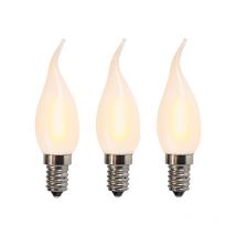 Luedd - Set de 3 lámparas led de vela mate E14 BXS35 1W 2200K