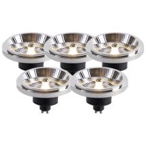 Luedd - Set de 5 bombillas led AR111 GU10 12W 2000K-3000K regulable en temperatura de color