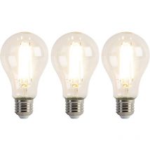 Pack de 3 Bombillas led E27 A67 Transparentes 8W 1055 lm 2700K - Luedd