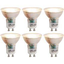 Lot de 6 lampes led GU10 à intensité variable en 3 étapes pour réchauffer 6W 450 lm 2000K - 2700K - Luedd
