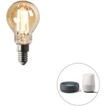 Bombilla led inteligente E14 P45 dorada 4,9W 470lm 1800-4000K - Luedd