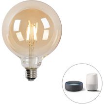 LUEDD Bombilla LED inteligente E27 G125 dorada 4,9W 470lm 1800-4000K
