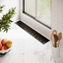 Aluminium Stegblech 100mm x 300mm Braun eloxiert C4 Lüftungsgitter Heizungsdeckel
