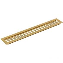Solido - Lüftungsgitter Abluftgitter Möbelbeschlag 600x100 Mm Aluminium Gold Eloxiert