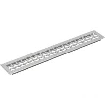 Solido - Lüftungsgitter Abluftgitter Möbelbeschlag 400x60 mm Aluminium natur eloxiert
