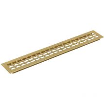 Lüftungsgitter Abluftgitter Möbelbeschlag 400x60 mm Aluminium gold eloxiert