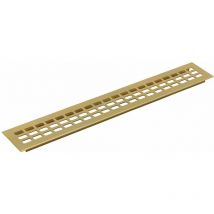 Lüftungsgitter Abluftgitter Möbelbeschlag 2000x100 mm Aluminium gold eloxiert