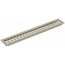 Solido - Lüftungsgitter Abluftgitter Möbelbeschlag 2000x130 mm, Alu Titan/Edelstahl