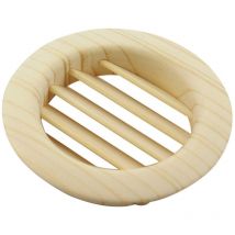 Lüftungsrosette Rundgitter ø 74mm Einlass ø 60mm Lüftungsgitter Fichte roh