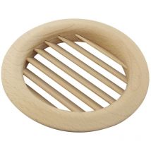 Lüftungsrosette Rundgitter ø 74mm Einlass ø 60mm Lüftungsgitter Buche gedämpft