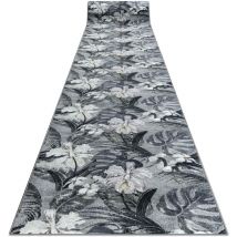 Läufer Antirutsch monstera Laub, Gummi grau 67 cm grey 67x550 cm